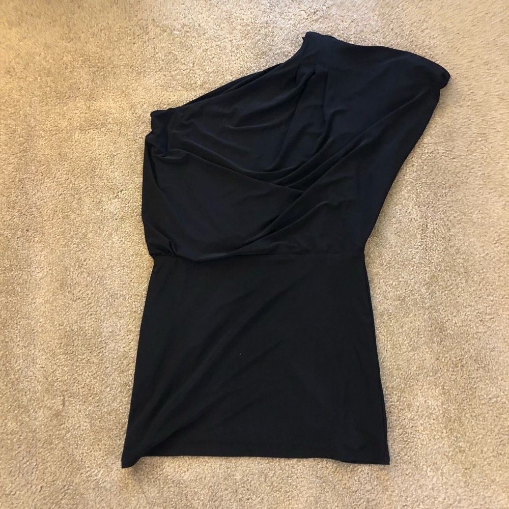 Black one shoulder dress
